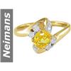 Image 1 : 1.07 ct Yellow Sapphire & Diamond Ring 14kt Gold