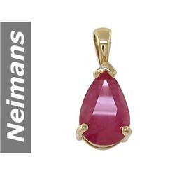 1.50 ct Ruby Pendant 14kt Gold