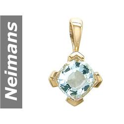 .80 ct Blue Topaz Pendant 14kt Gold