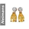 Image 1 : .43 ct Citrine & Diamond Earrings 14kt Gold