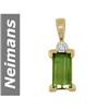 Image 1 : 1.00 ct Green Tourmaline & Diamond Pendant 14kt Gold