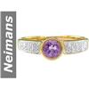 Image 1 : .75 ct Amethyst & Diamond Ring 14kt Gold