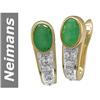 Image 1 : 1.08 ct Emerald & Diamond Earrings 14kt Gold