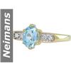 Image 1 : 1.04 ct Blue Topaz & Diamond Ring 14kt Gold