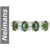 Image 1 : 1.04 ct Green Tourmaline & Diamond Ring 14kt Gold