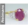 Image 1 : Hot 3.39 ct  Rare Ruby & Diamond Ring 14kt Gold