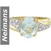 Image 1 : 2.47 ct Aquamarine & Diamond Ring 14kt Gold