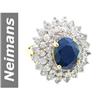 Image 1 : 12.56 ct Blue & White Sapphire Ring 14kt Gold