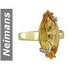 Image 1 : 6.10 ct Citrine & Diamond Ring 14kt Gold