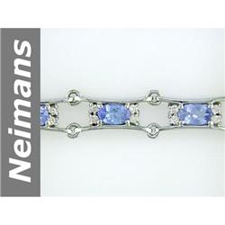 6.48 ct Tanzanite & Diamond Bracelet 14kt Gold