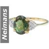 Image 1 : 2.65 ct Green Tourmaline & Diamond Ring 14kt Gold
