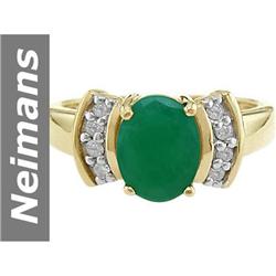 1.71 ct Emerald & Diamond Ring 14kt Gold