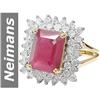 Image 1 : 5.20 ct Ruby & Diamond Ring 14kt Gold