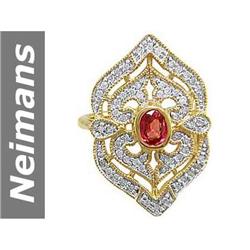 .95 ct Songea Sapphire & Diamond Ring 14kt Gold