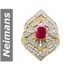 Image 1 : 1.74 ct Ruby & Diamond Ring 14kt Gold