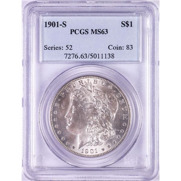 1901-S $1 Morgan Silver Dollar Coin PCGS MS63