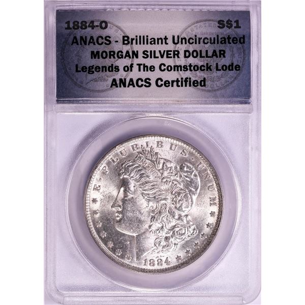 1884-O $1 Morgan Silver Dollar Coin ANACS Brilliant Uncirculated