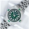 Image 4 : Rolex Ladies Stainless Steel Diamond & Emerald Datejust Wristwatch With Rolex Box