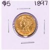 Image 1 : 1897 $5 Liberty Head Half Eagle Gold Coin