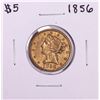 Image 1 : 1856 $5 Liberty Head Half Eagle Gold Coin