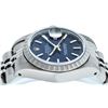 Image 3 : Rolex Ladies Stainless Steel Blue Index Quickset Oyster Perpetual Datejust Wristwatch