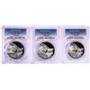Image 1 : Lot of (3) 2016 Proof South Africa 2 Rand Cheetah Silver Coins PCGS PR70DCAM