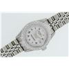 Image 4 : Rolex Stainless Steel White Roman Diamond Oyster Perpetual Datejust Wristwatch