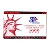 Image 1 : 1999-S United States Mint Silver Proof (9) Coin Set