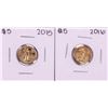 Image 1 : Lot of 2015-2016 $5 American Gold Eagle Coins
