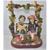 Image 1 : VINTAGE BOY AND GIRL ON SWING STATUE