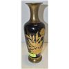 Image 1 : BRASS AND ENAMEL 11" VASE