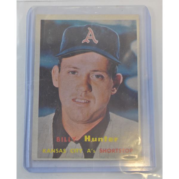 1957 TOPPS #207 BILLY HUNTER KANSAS CITY A'S LN MT