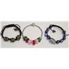 Image 1 : LOT OF 3 BEADED BRACELETS