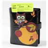 Image 1 : SMALL LADIES WALLET PLAYFUL OWLS BLACK DESIGN