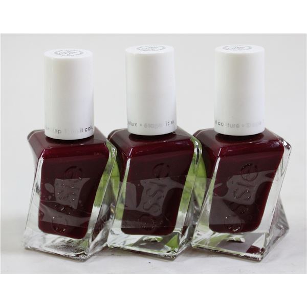 3PK ESSIE GEL COTURE NAIL POLISH #350 GALA VANTING