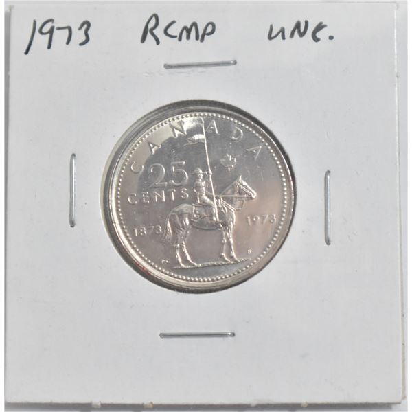 1973 CANADA RCMP 25 CENTS COIN, UNCIRCULATED