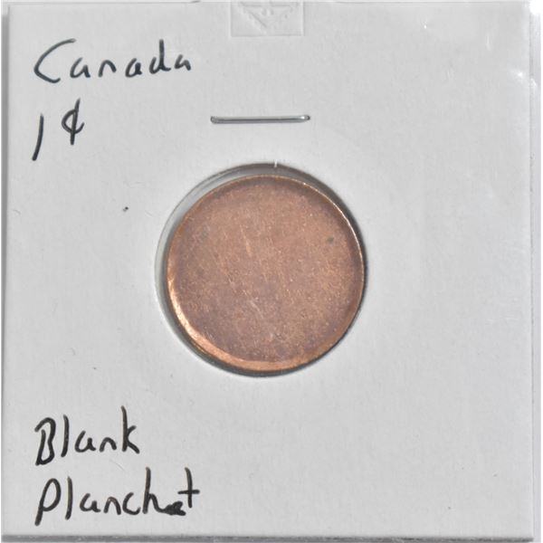 CANADA 1 CENT BLANK PLANCHET COIN BU CONDITION