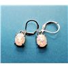 Image 1 : 1)  LAB CREATED WHITE FIRE OPAL DROP EARRINGS