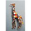 Image 1 : 17)  MULTI COLORED ENAMEL GIRAFFE BROOCH.