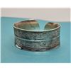 Image 1 : 15)  TIBETAN SILVER HEAVILY CARVED CUFF STYLE