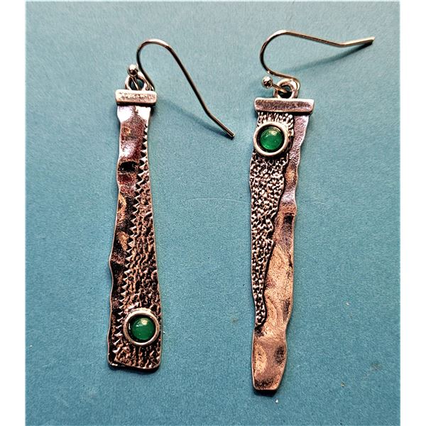 7)  TIBETAN SILBER LONG DROP BOHO EARRINGS