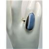 Image 1 : 23)  STAMPED 925 SILVER, BLUE DENDRITE OPAL
