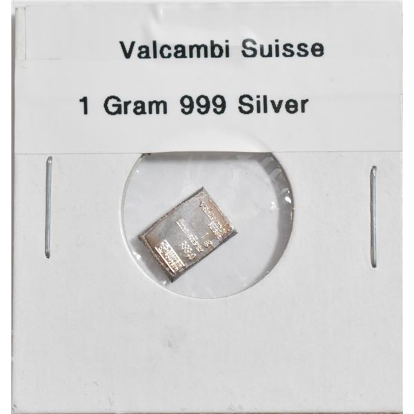 VALCAMBI SUISSE - 1.0 GRAM 999 SILVER