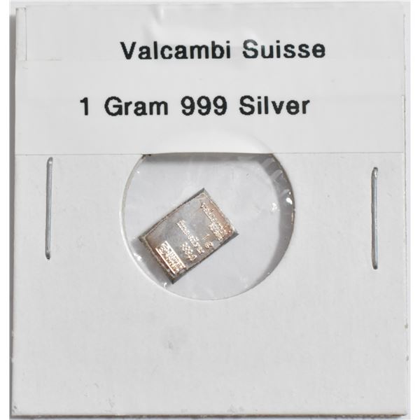 VALCAMBI SUISSE - 1.0 GRAM 999 SILVER