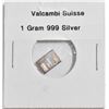 Image 1 : VALCAMBI SUISSE - 1.0 GRAM 999 SILVER