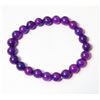 #287-NATURAL PURPLE SUGILITE BEAD BRACELET 7.5"