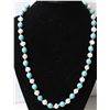 Image 1 : #19-FRESH WATER PEARL/BLUE TOURQUOISE NECKLACE