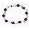 Image 1 : #21-NATURAL AMETHYST/FRESH WATER PEARL NECKLACE