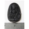 #169-NATURAL BLACK OBSIDANT BUDDIST PENDANT