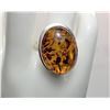 Image 1 : 29)  LAB CREATED OVAL BALTIC AMBER SIZE 9 RING